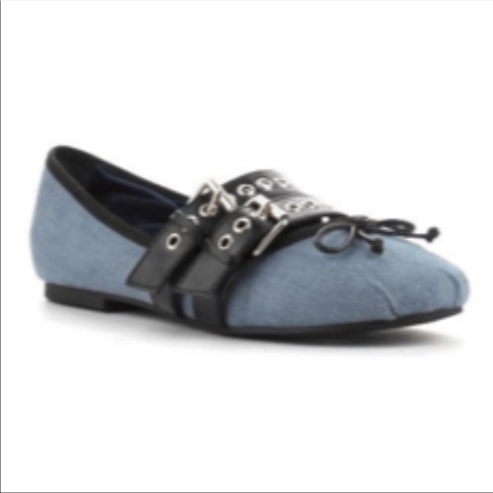Denim Ballerina Flats - Picture 3 of 4